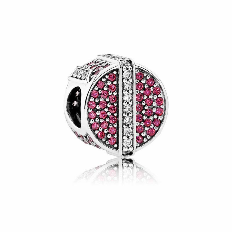 Pandora Shimmering Gift Charm - Sterling Silver/Red/Cubic Zirconia - Canada | VZ3833SW